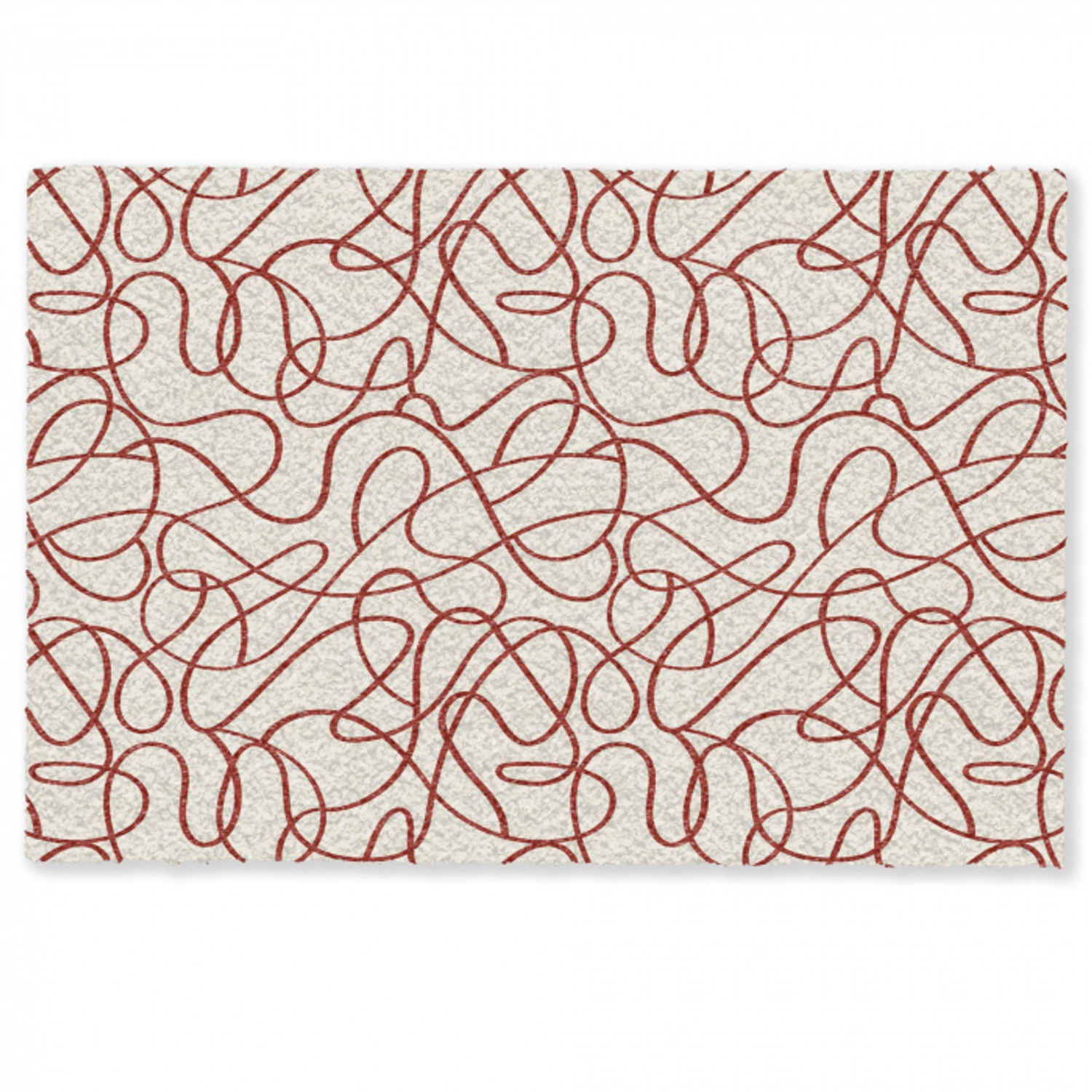 Lijnen - Abstract - Rood - Beige Deurmat klein 898 -zkaufland3d