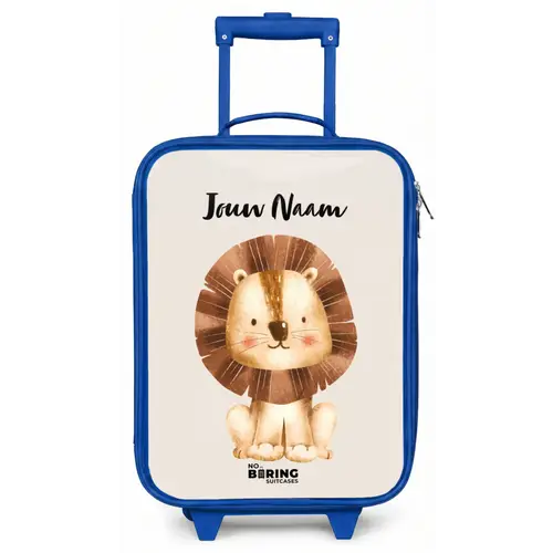 Lamar Leeuw Kinderkoffer - Blauw klein -zz3dotto