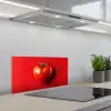 Tomaat - Rood - Hart keuken achterwand spatscherm klein -3d_schuin
