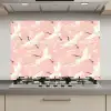 Kraanvogels - Bloesem - Roze keuken achterwand spatscherm klein 900 -3d_website