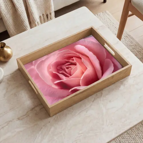 Roze - Roos - Romantisch Dienblad Rechthoek middel -sfeer1