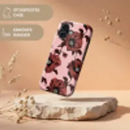 Bloemen - Retro - Rood Toughcase MagSafe Apple iPhone 17 klein 1017 -USP_RandenV_DE