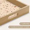 Terrazzo -  Patroon - Kleurrijk - Steen Dienblad Rechthoek middel 911 -USP_HandgreepNL