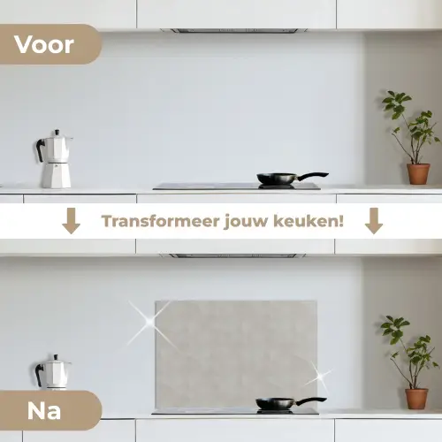 Beton - Patroon - Abstract keuken achterwand spatscherm klein 900 -voor_na_NL