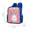 Konijn - Blosje - Stippen - Roze Kinderrugzak - Blauw middel -productfoto_formaten