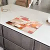 Kunst - Roze - Abstract Inductie beschermer vinyl 3mm klein -sfeer8