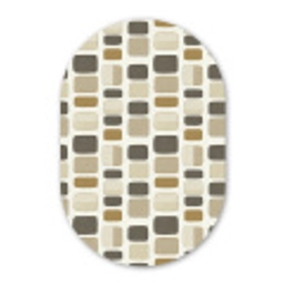 Blokken - Vintage - Grijs Wandcirkel Ovaal Forex klein 630 -3d