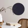 Plaid - Patroon - Visgraad - Blauw Wandcirkel plexiglas klein 852 -sfeer4