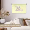 Oh darling - Geel - Hart Wandkleed katoen klein -sfeer1