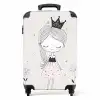 Prinses met zwart jurkje NBS - Handbagage koffer - Unisex middel -productfoto_recht