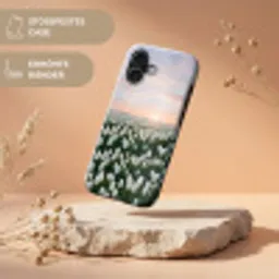 Tulpen - Landschap - Wit Toughcase MagSafe Apple iPhone 17 klein -USP_RandenV_DE