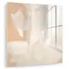 Kunst - Wit - Beige - Modern plexiglas 5mm klein -zzzproduct_nieuw