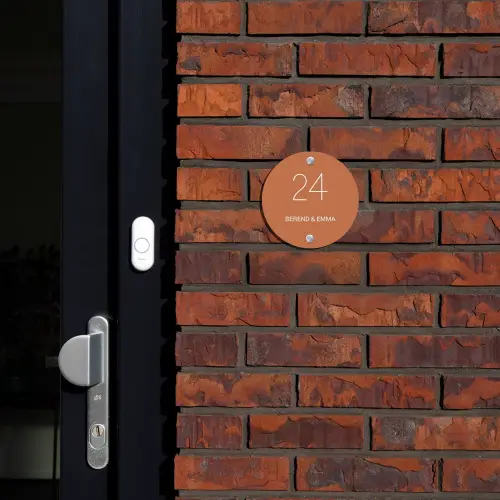 Terracotta - Klassiek Naambord Rond klein -sfeer1-rond-XS
