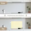 Patroon - Subtiel - Geel keuken achterwand spatscherm klein 900 -voor_na_NL