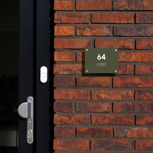 Donkergroen - Modern Naambord Rechthoek middel -sfeer1-rechthoek-S