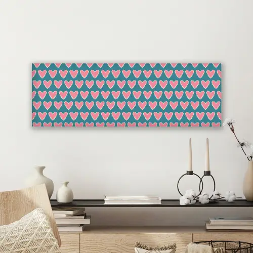Retro - Hartjes - Patroon canvas 2cm klein 828 -sfeer6