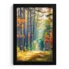 Bos - Zon - Natuur - Herfst fotolijst zwart zonder passe partout klein -3d