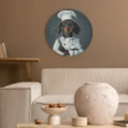 Hond - Garde - Kok Akoestische PET Vilt - Rond klein -sfeer1