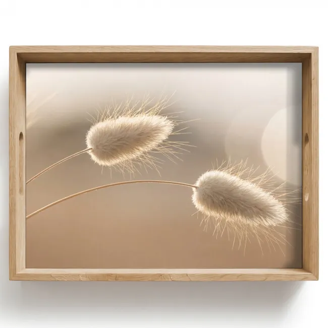 Tablett - Dunstschwanzgras - Grannenhaare - Sonnenlicht