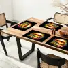 Hamburger - Graffiti - Verf - Kleurrijk - Eten - Abstract Placemat vinyl groot -zzsfeer4_Kitchenyeah-website