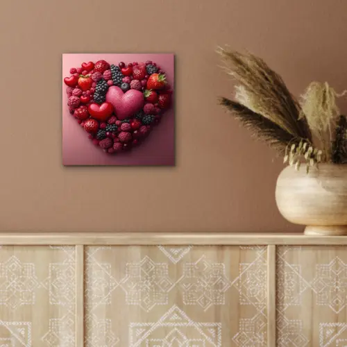 Fruit - Hartjes - Aardbeien - Frambozen - Bosbessen aluminium wit klein -sfeer4