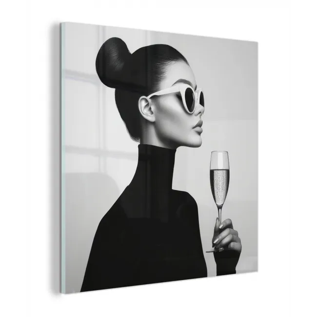 Vrouw - Champagne - Modern plexiglas 5mm klein -z3d