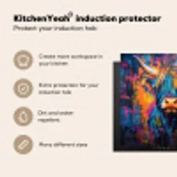 Schotse Hooglander - Abstract - Kleurrijk Inductie beschermer vinyl 3mm middel -vsfeer2_ENG