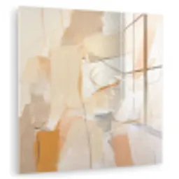 Abstract - Beige - Oranje - Kunst - Modern plexiglas 5mm klein -zzzproduct_nieuw
