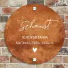 Roest - Sierlijk Naambord Rond klein -sfeer2
