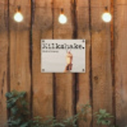 Milkshake - Kers - Rietje tuinposter los doek klein -sfeer1