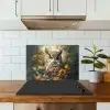Uil - Vogels - Bloemen - Natuur keuken achterwand spatscherm klein -sfeer2