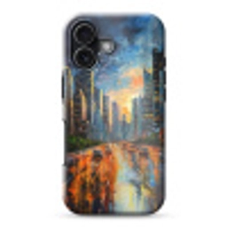 Auto - Skyline - Zon - Blauw Toughcase MagSafe Apple iPhone 17 klein -3d