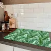 Tropisch - Palmbladeren - Groen Inductie beschermer vinyl 3mm klein 276 -sfeer3