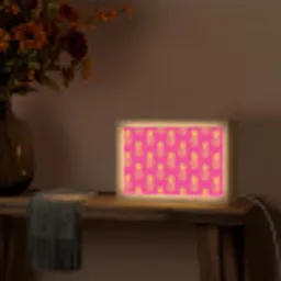 Ananas - Trendy - Roze Light Box met kabel (Tafellamp) klein 924 -sfeer4