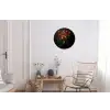 Bloemen - Takken - Boeket Wandcirkel aluminium klein -woonkamer