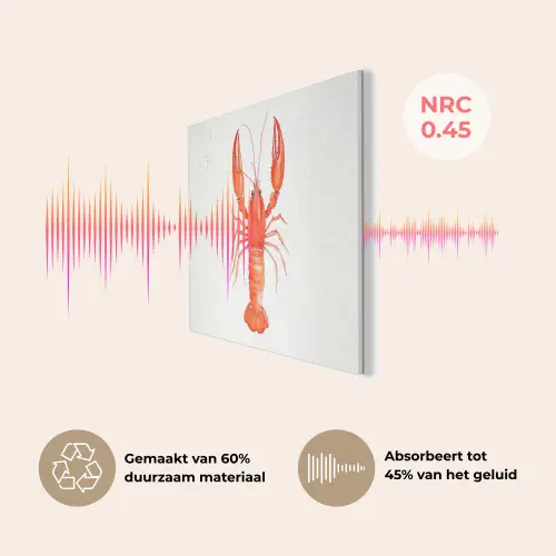 Kreeft - Waterverf - Aquarel - Oranje PET vilt klein -USP_NL