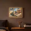 Kat - Kerst - Winter - Dier Light Box met batterij (Wandlamp) middel -sfeer4