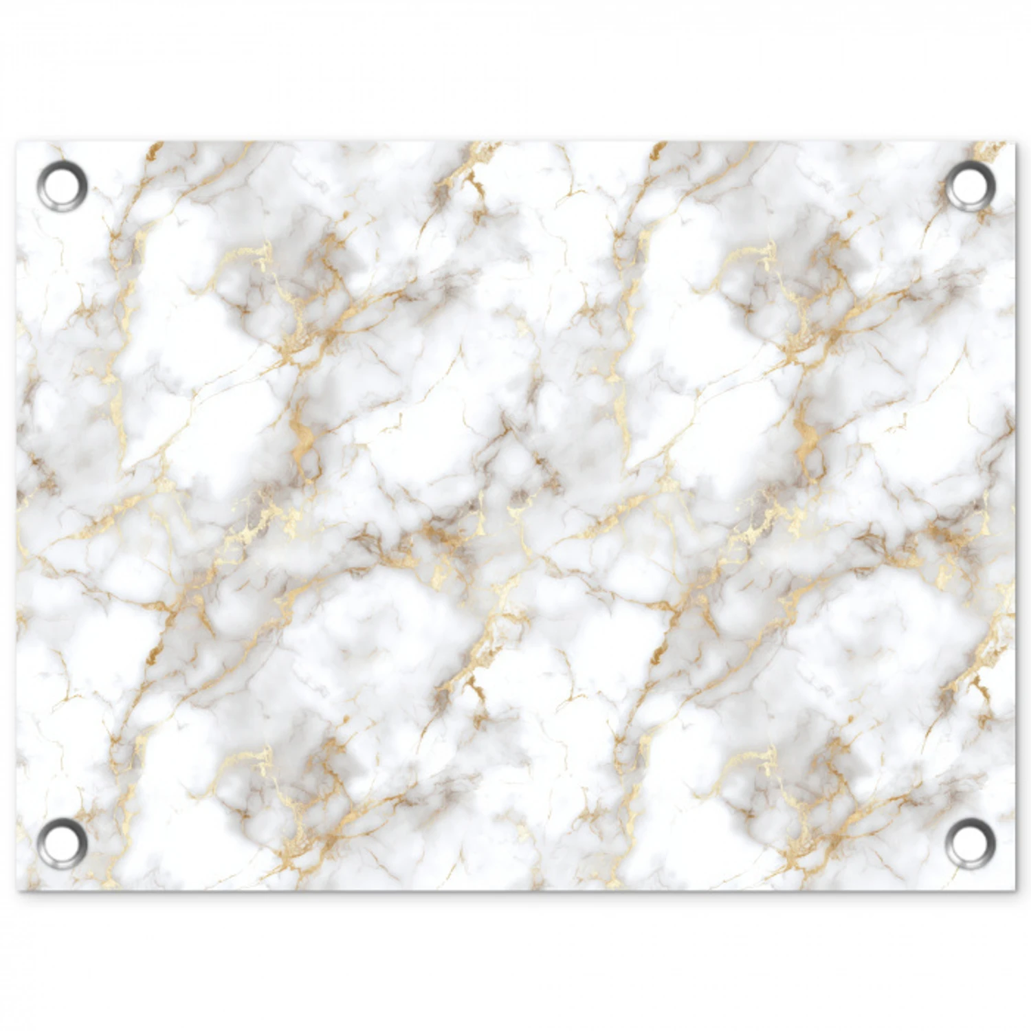 Gouden aders - Marmer - Wit tuinposter los doek klein 239 -3d