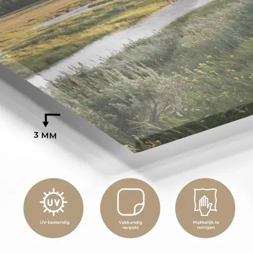 Berglandschap - Rivier - Bos plexiglas 5mm klein -sfeer2