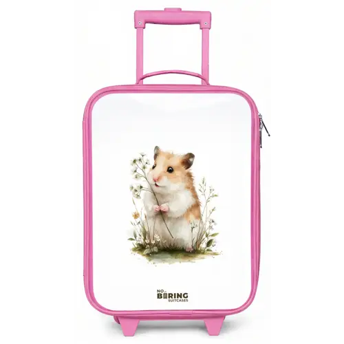 Dier - Natuur - Hamster Kinderkoffer - Roze klein -zz3dotto