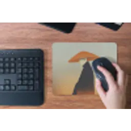 Minimalistisch - Silhouet - Oranje muismat rubber klein -toetsenbord
