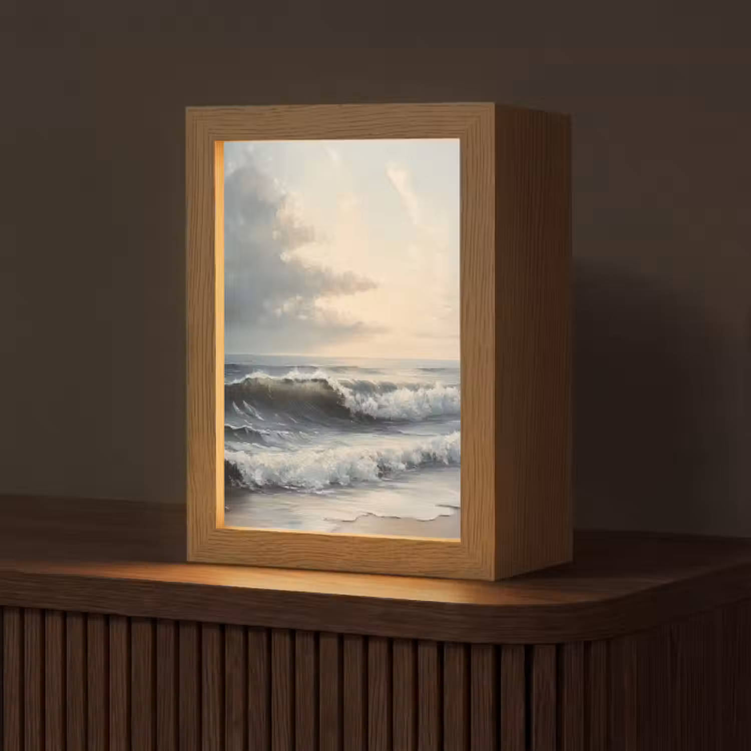 Tischlampe - Strand - Meer - Sonnenuntergang