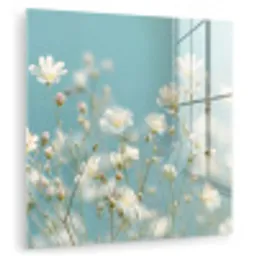 Stengels - Bloemen - Lucht - Wit plexiglas 5mm klein -zzzproduct_nieuw
