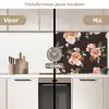 Patronen - Rozen - Zwart keuken achterwand 2 middel 871 -voor-na2_NL