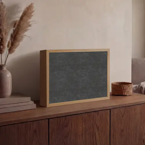 Donkergrijs - Asfaltstructuur - Ruw Light Box met batterij (Wandlamp) middel 907 -sfeer2