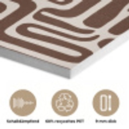 Abstract - Patroon - Bruin PET vilt klein 837 -closeup_DE