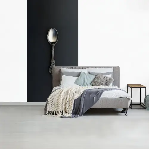 Lepel - Zilver - Metaal fotobehang vinyl groot -slaapkamer