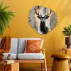 Abstract - Hert - Gewei - Goud Wandcirkel Organisch Aluminium middel -sfeer4