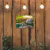 Waterval in een weelderig bos tuinposter los doek klein -sfeer1