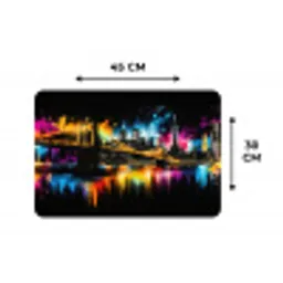 Skyline - Brug - Verlichting - Kleuren Placemat vinyl groot -specs